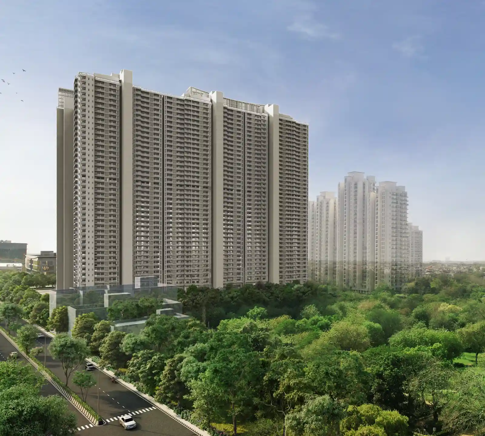 DLF One Midtown highlight vector